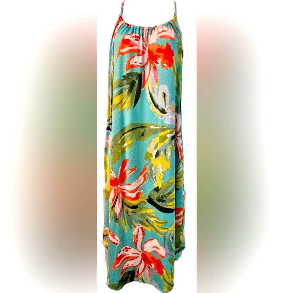 Lilac & London Colorful Tropical Maxi 👗 Dress